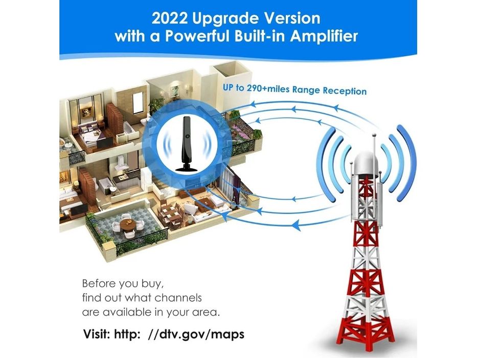 Amplificador de Sinal de Antena de Tv Digital Inteligente 4K Hd SIURN