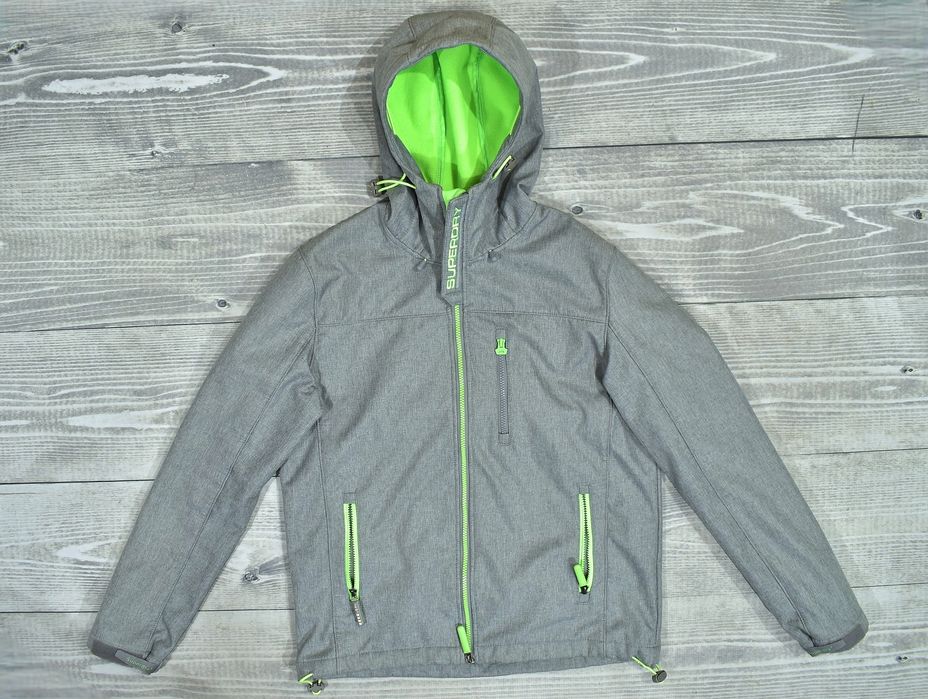 Superdry Windcheater Męska Kurtka Softshell Z Kapturem L