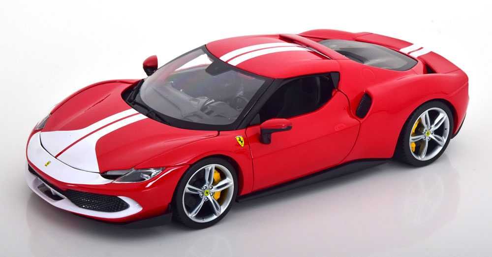 Model 1:18 Bburago Ferrari 296 GTB Assetto Fiorano 2022 red/white