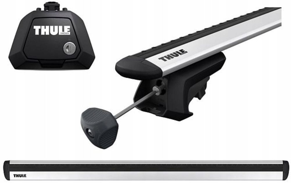 Thule Evo Raised Rail Bagażnik stopy + belki 127cm Nissan Qashqai