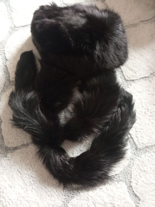 Czapka i szalik z lisa