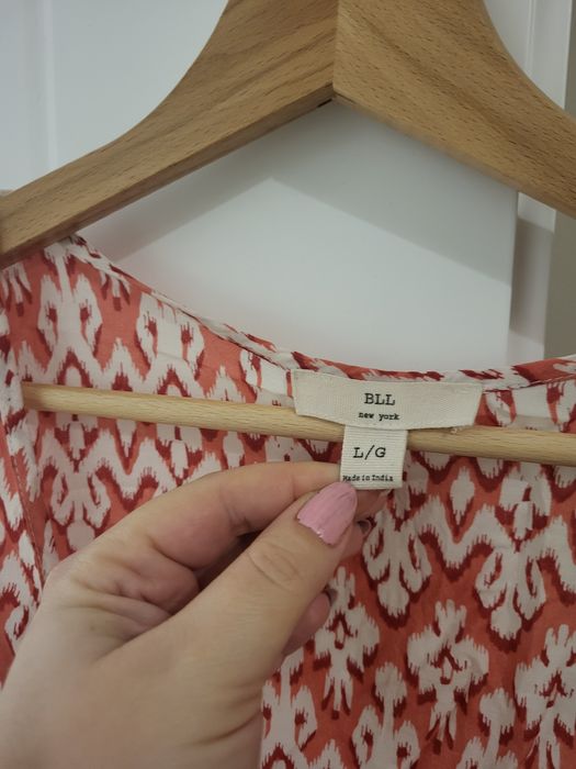 Zwiewna koszulka boho/indyjska L