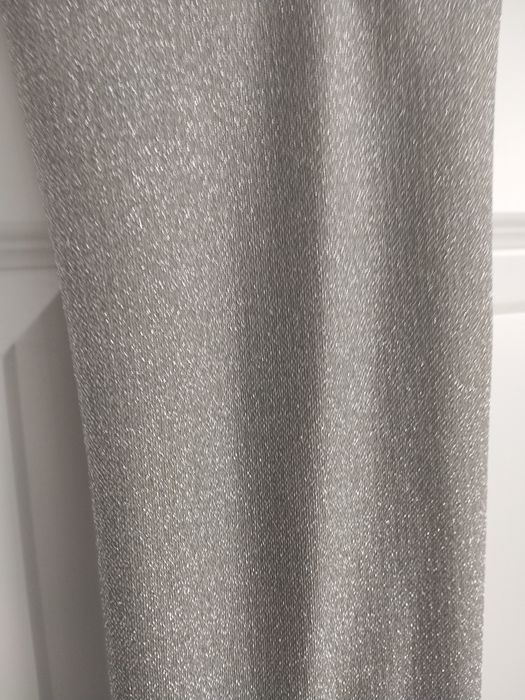 Sukienka srebrna brokatowa mini hm