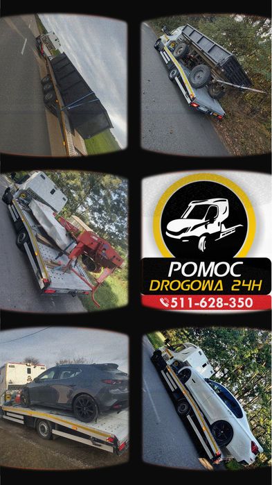POMOC DROGOWA 24H Holowanie A2 Usługi Transportowe Kraj WYNAJEM LAWET