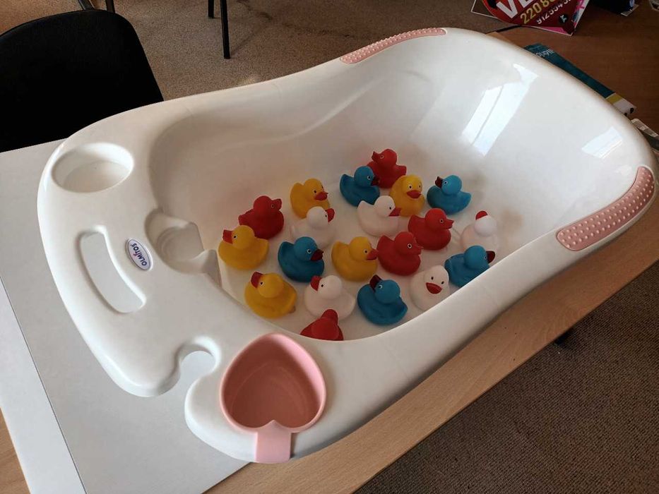Banheira Bebé com 10 patinhos coloridos NOVA
