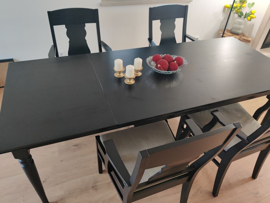 Ikea Mesa de jantar Ikea: Rosetorp/Extensível/Preta