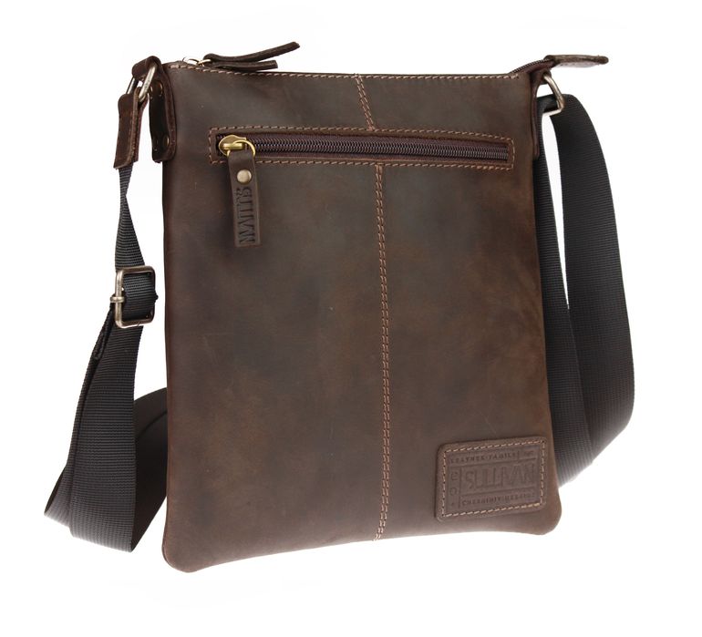 Сумка чоловіча шкіряна планшетка SULLIVAN smvp112-2(20) коричнева