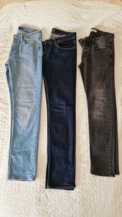 Calças homem tifosi n38 n42 perna justa