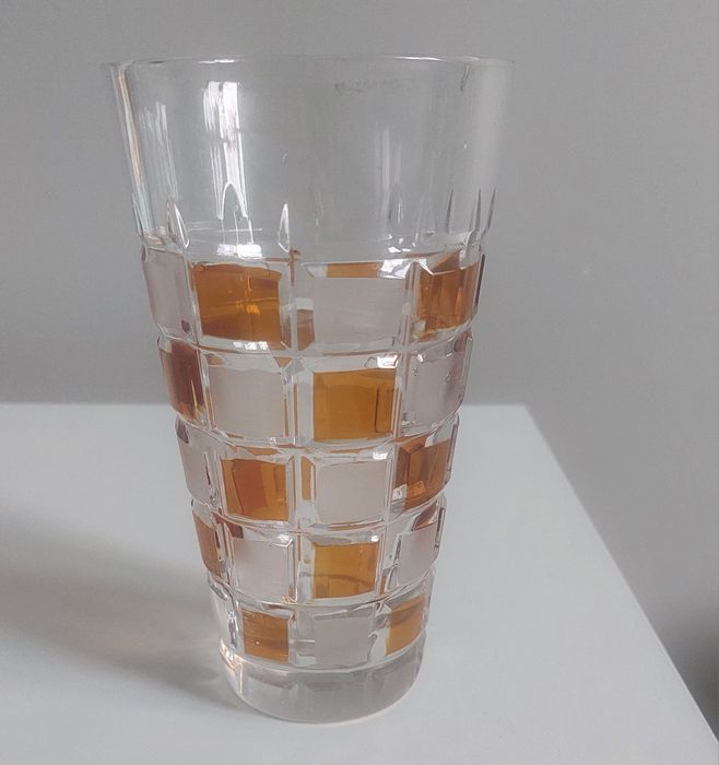 Wazon kolorowy kryształ PRL