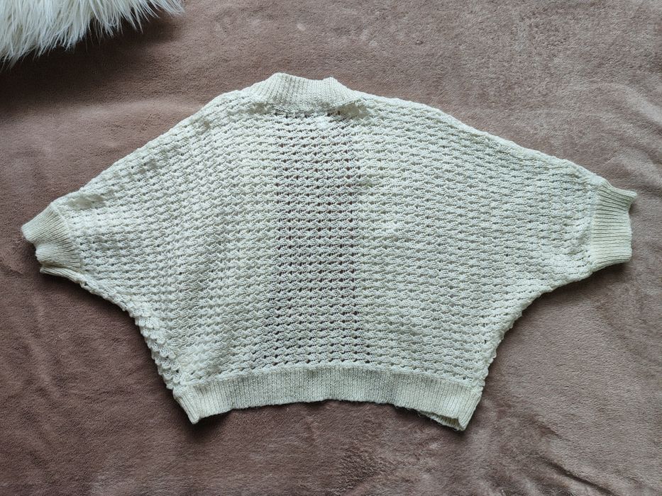 Eleganckie kremowe białe bolerko H&M rozmiar L 40