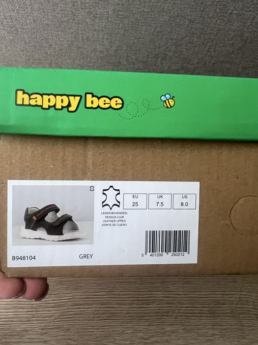 Сандалі дитячі шкіряні р.25 Happy Bee босоніжки, сандали детские