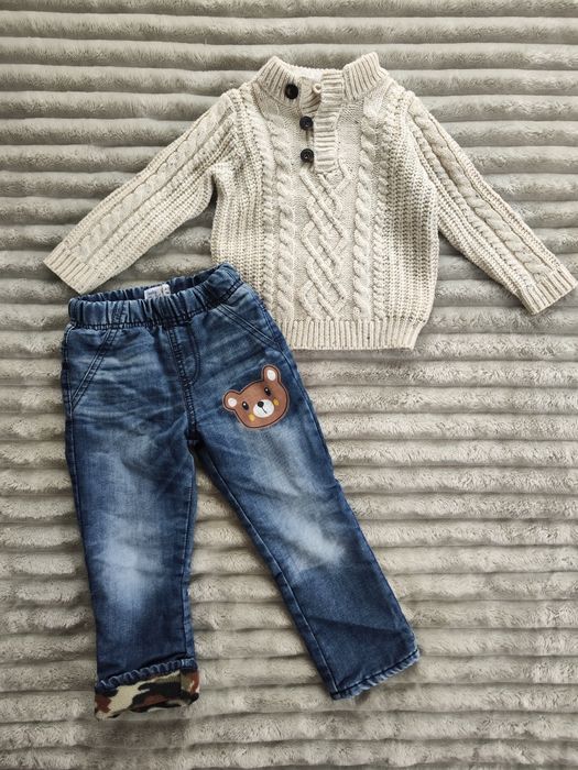 Джинси на флісі та кофта 92р