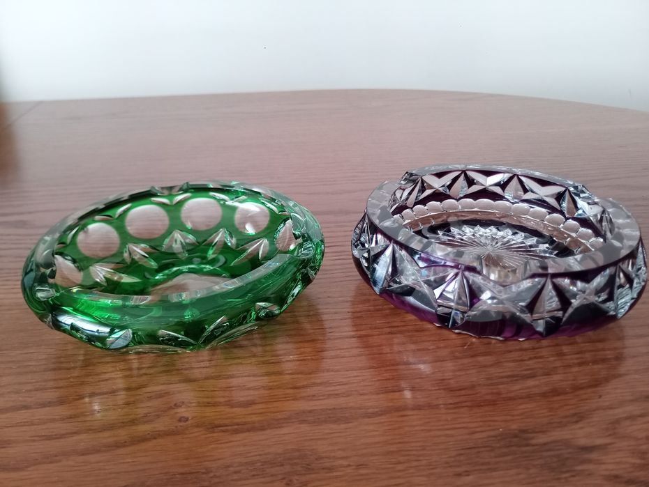 Cinzeiros cristal double lapidados