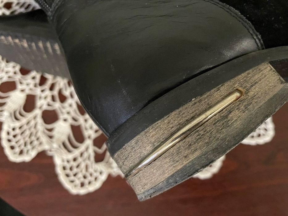 Зимові чоботи  ботфорти,шкіра,замш,40 р