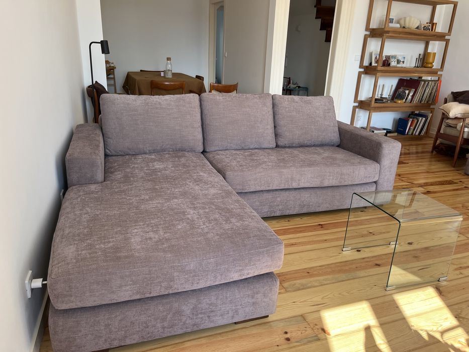Sofa canto POR ESTREAR com almofadas e capas almofadas extra