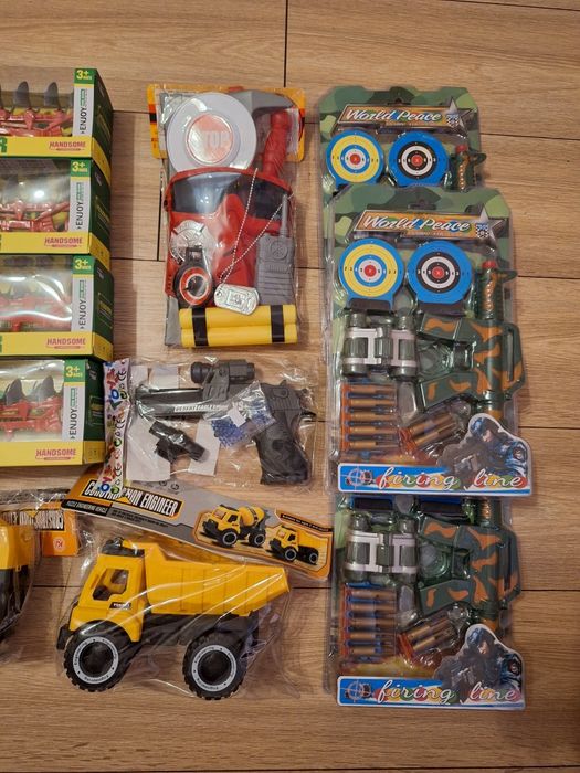 Zabawka dla Chłopca, Traktor,Koparka,Betoniarka,Samolot, Zestaw wojsko