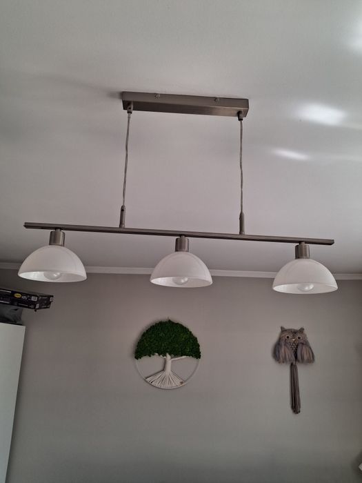 Lampa wisząca srebrna