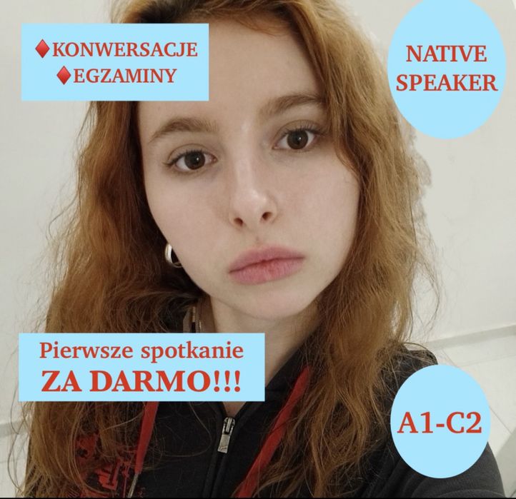 NATIVE SPEAKER A1-C2 konwersacje, matura, E8 - korepetycje angielski