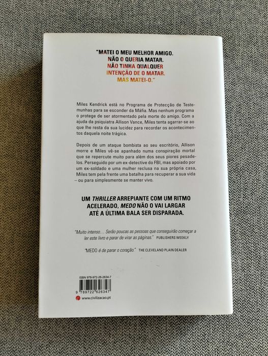 Livro "Medo" Jeff Abbott