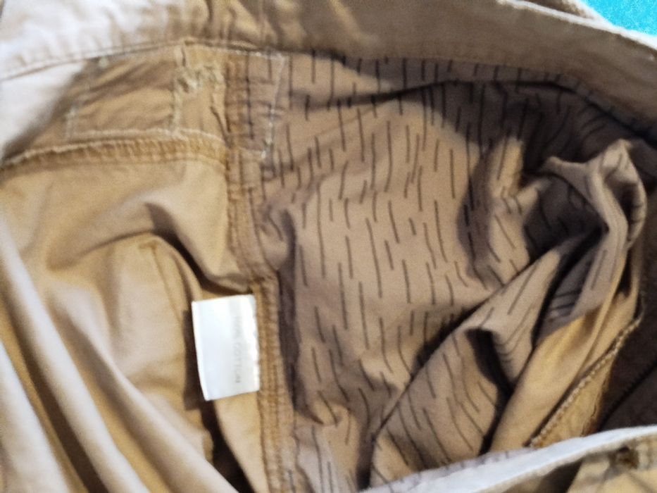 Proste beżowe karmelowe spodnie z prostą nogawką Identity Wear XL
