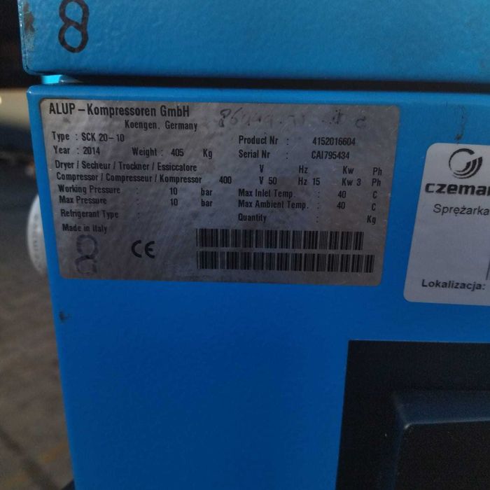 Sprężarka śrubowa Alup SCK20-10,15KW,S016321