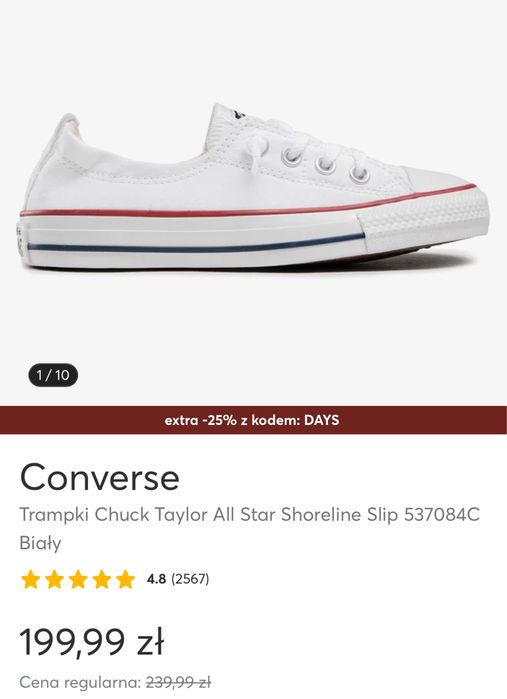 CONVERSE trampki białe