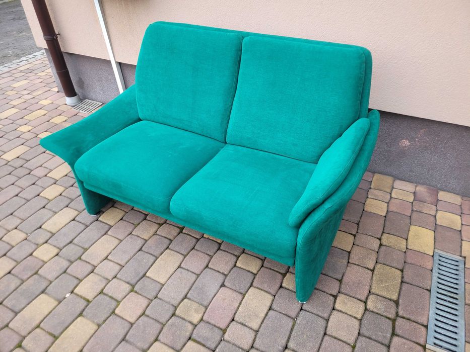 Sofa Z Funkcją Relax Zielona Możliwy Transport