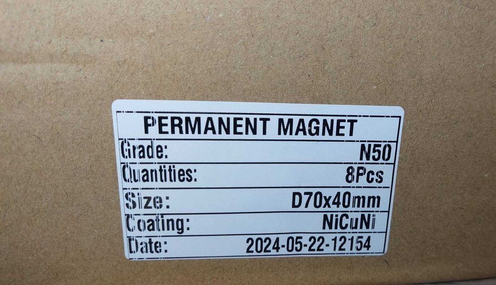 Magnes neodymowy MW 70x40 N50 duży mocny magnesy Magtom