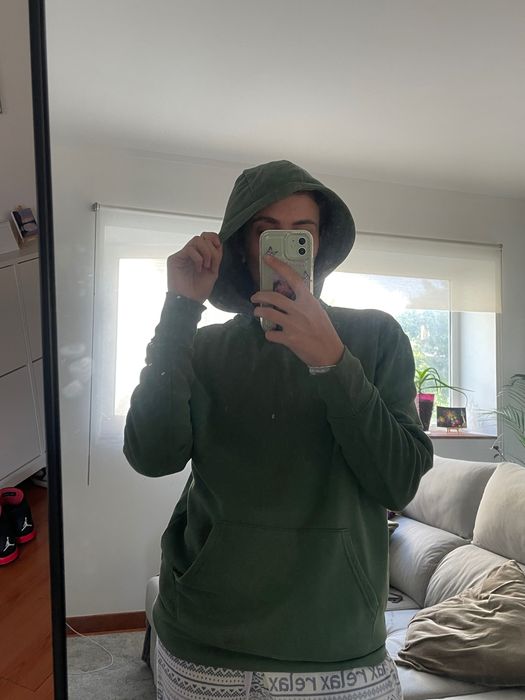 Camisola com capuz  verde