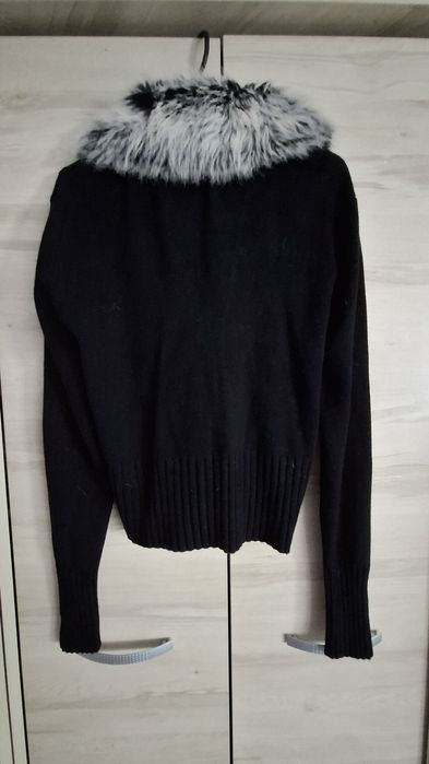 Alt grunge emo goth sweter bluza z futrem