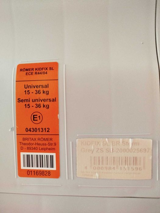 Cadeira Auto Römer Kidfix SL - (15-36 kg)