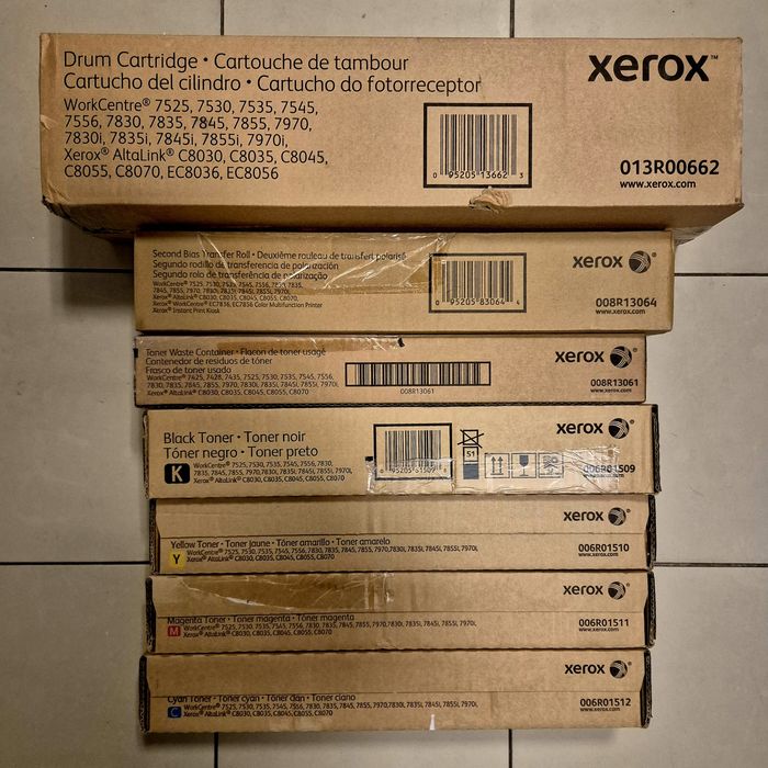 Toners e consumiveis  Xerox  75XX, 78XX, 80XXoriginais se