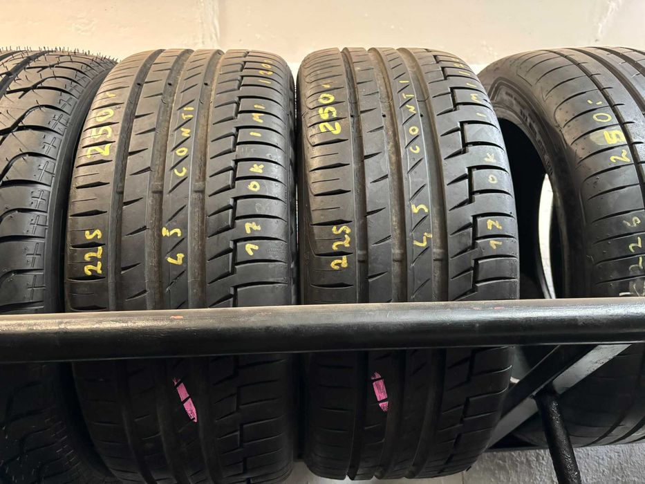 2X OPONY LETNIE 225/45R17 94Y Continental PremiumContact 6 XL Rant Ochronny 7.7MM 2020R
