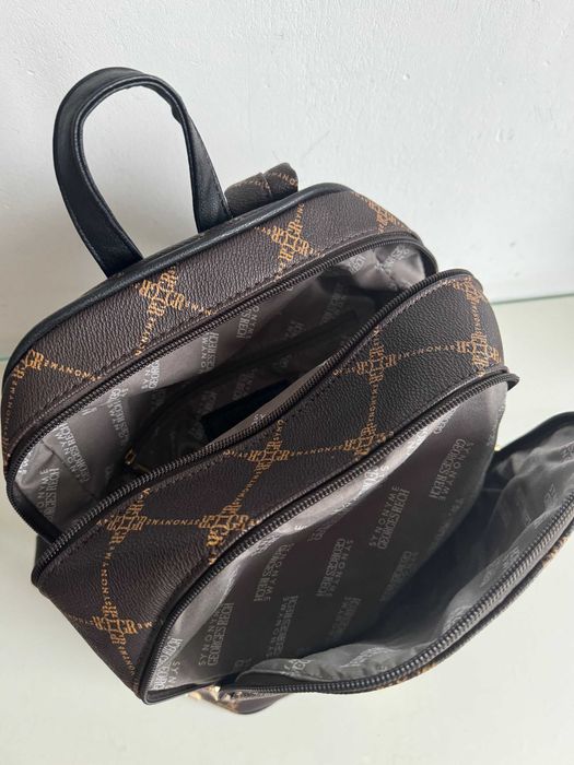 Plecak Synonyme Georges Rech duży brązowy elegancki skóra ekologiczna