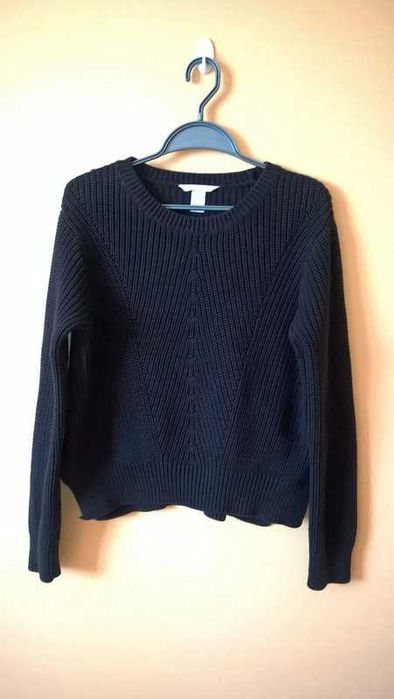 38 Sweter H&M bawełniany bawełna basic casual minimal retro