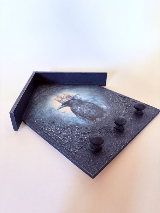 Szafka organizer na klucze domek kruk dark gothic gotycki fantasy style