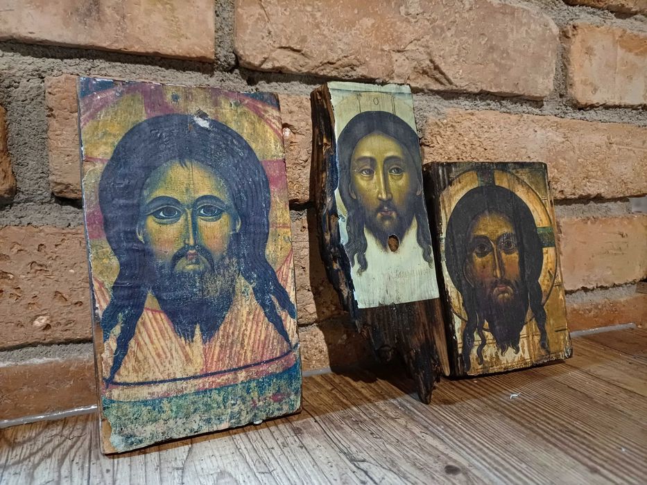 Wizerunki Pantokratora wykonane na wzór starej ikony (handmade) 3szt.