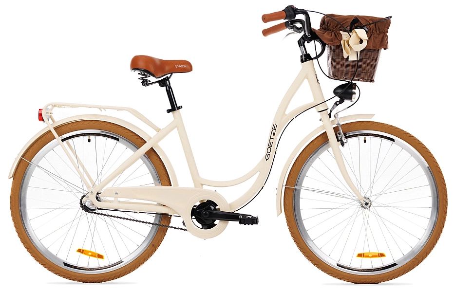 Rower miejski damski Goetze Style 26" 3b Alu NewLine-Kremowy-brąz-Poli