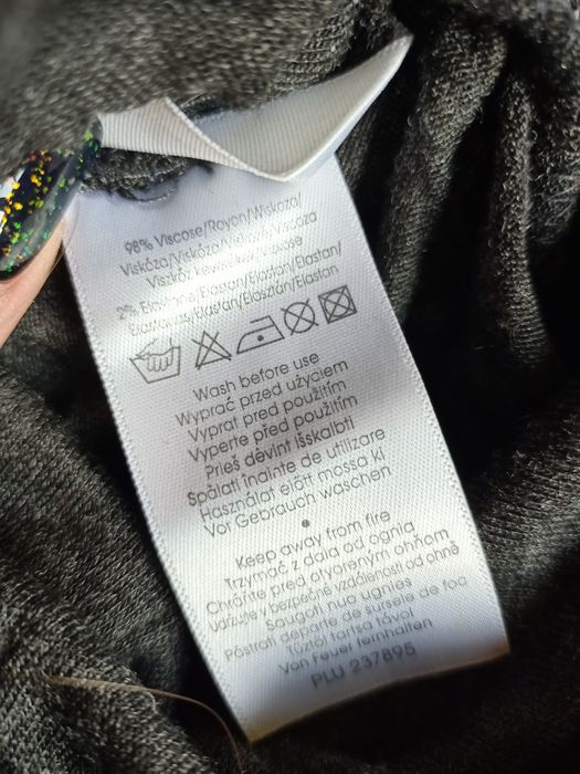 Szara bluzka nietoperz, XS-L