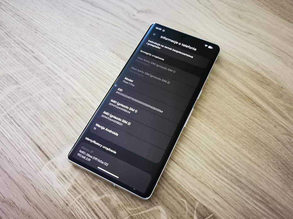 Telefon  smartfon Google Pixel 7 pro 12 / 128GB  wada