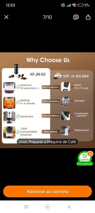 Maquina café portátil