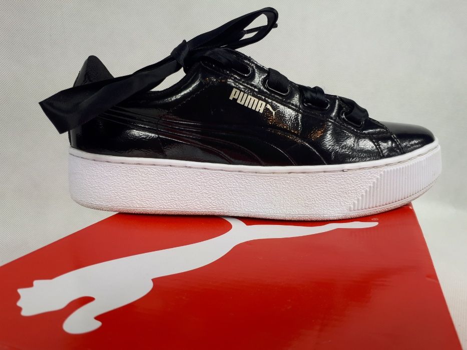 Buty sportowe PUMA vikky ribbon 37.5 us7 czarne sneakersy