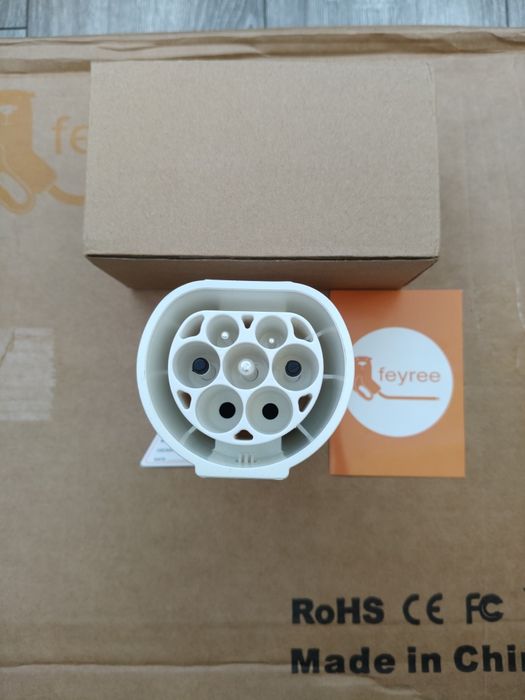 ЯКІСТЬ‼️Перехідник Type 2 - GBT 32A 7kW FEYREE з блокуванням EV Adapter адаптер для зарядки авто з Китаю надійний корпус