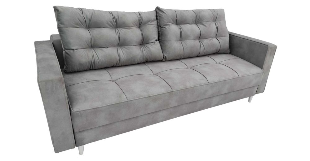 Kanapa Sofa Guzik -Pasy elastyczne + Sprężyna Bonell , . Premium