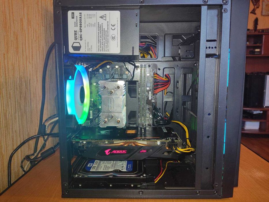 ИГРОВОЙ КОМП Intel i3-10105F(8x4,40),RX 570,DDR4 16Gb,SSD 240,HDD 1000