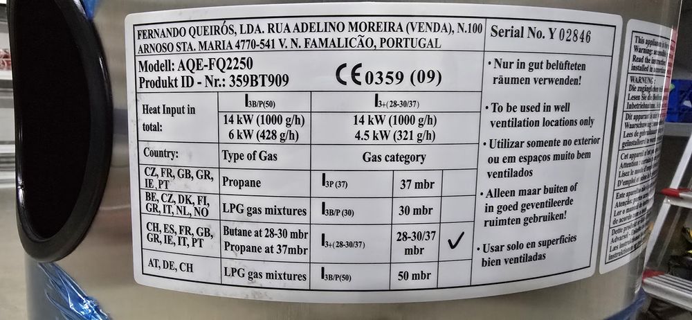 Aquecedor exterior Gás
