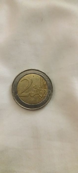 Moeda 2 euros 2002 Grega com defeitos