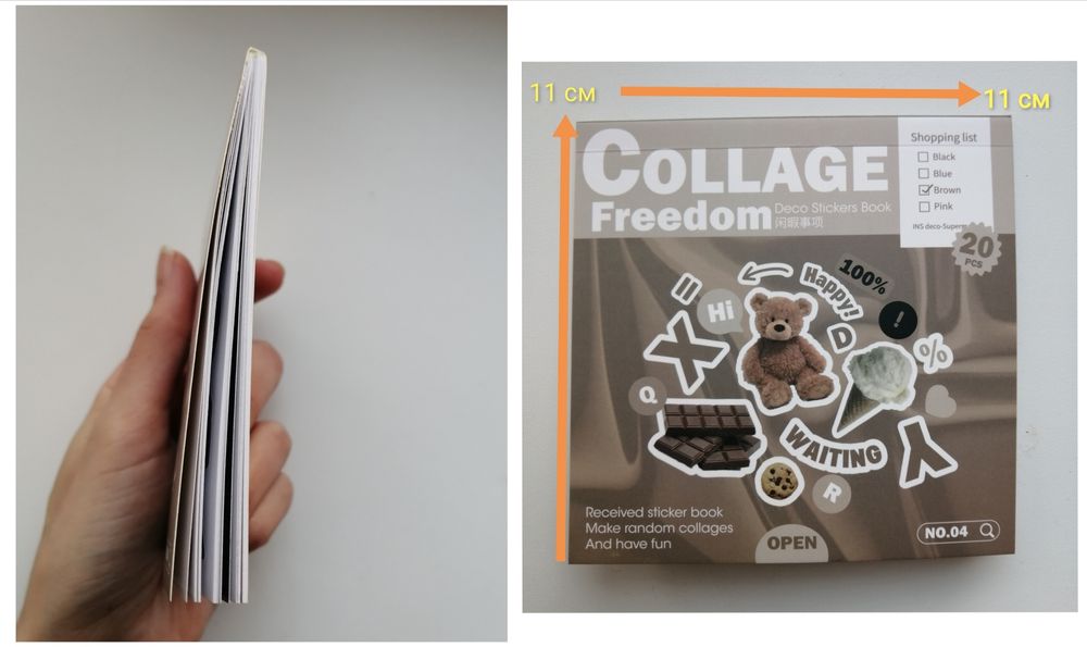 Стікербук набір наліпок стильні стікери скрапбукінг наклейки коти