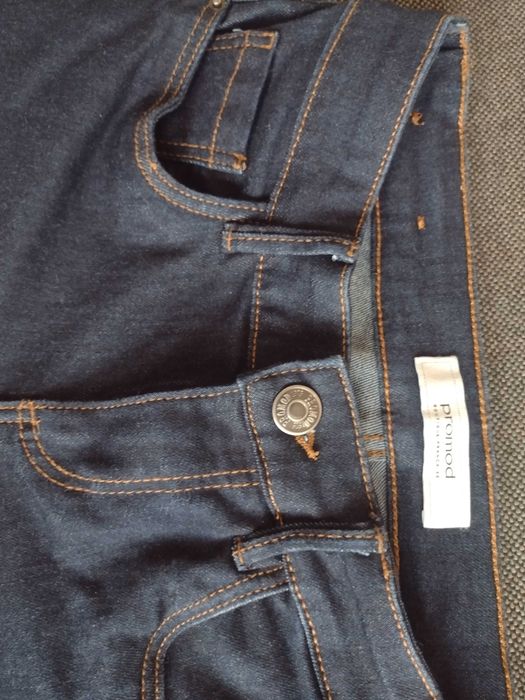 Promod Sinsay spodnie białe granatowe JEANSY SKINNY r. 32 34  XS r. 15