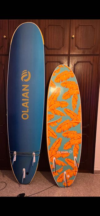 Prancha de Surf Olaian 8'0 80L – Ótima para iniciação | Com leash e quilhas